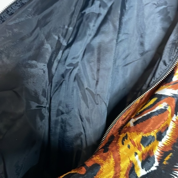 Vintage Tiger Novelty Print AOP Full Zip Bomber Jacket - Picture 6 of 8